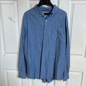 Croft & Barrow Blue Button-Up Shirt